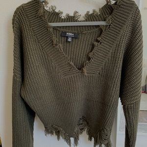 Cropped Knit Sweater